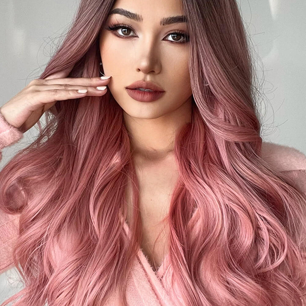 
                  
                    Fashion Wave Synthetic Long Wigs in Pink 26''
                  
                