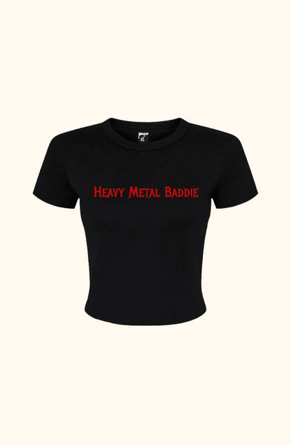 Heavy Metal Baddie Micro Rib Baby Tee