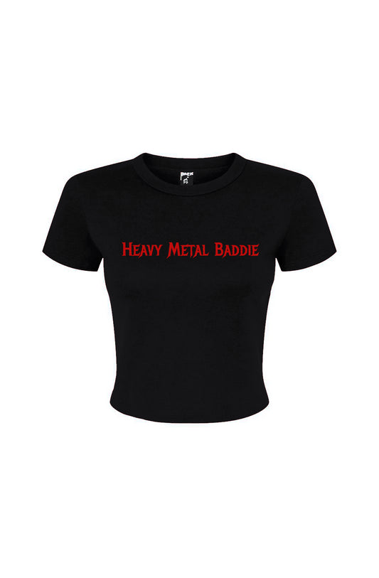 Heavy Metal Baddie Micro Rib Baby Tee