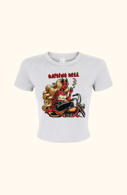 RAISING HELL Micro Rib Baby Tee