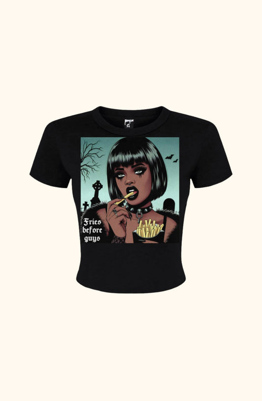 Goth Fries Micro Rib Baby Tee