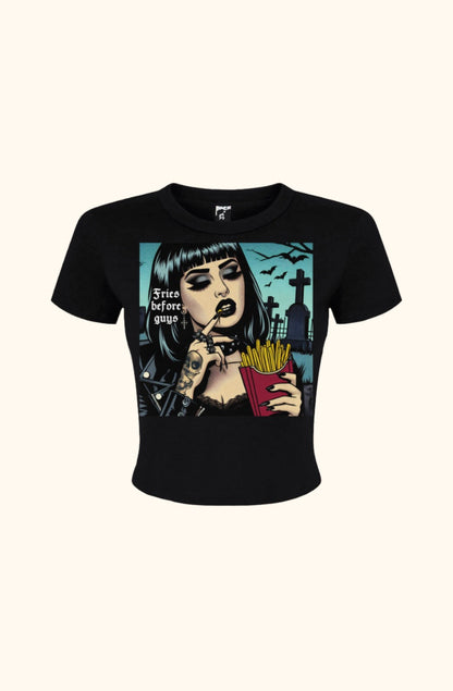 Goth Fries 2 Micro Rib Baby Tee