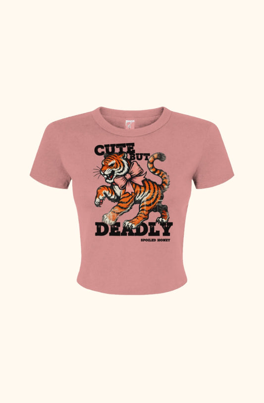 Cute But Deadly Micro Rib Baby Tee