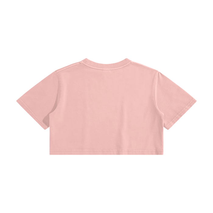 Cute But Deadly Washed Effect Crop Top