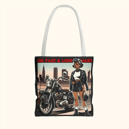 Live Fast Tote Bag