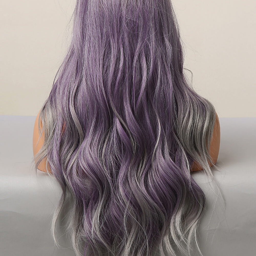 
                  
                    Elegant Wave Full Machine Synthetic Wigs in Purple 26''
                  
                