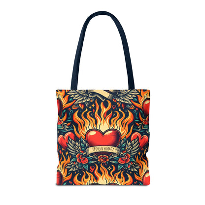 Burning Hearts Tote Bag