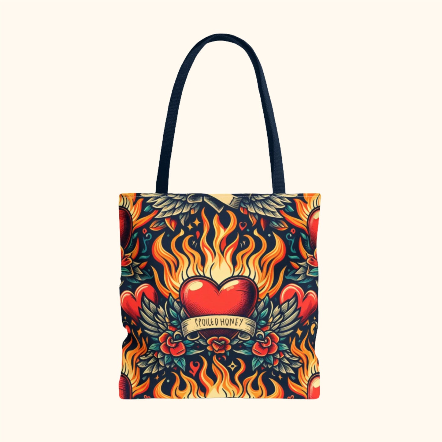 Burning Hearts Tote Bag