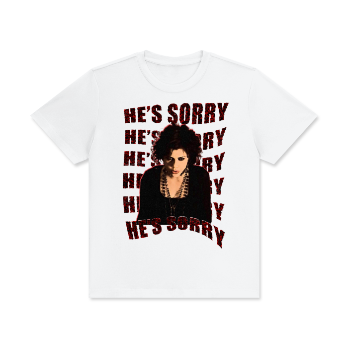 He's Sorry Nancy Downs Unisex Classic Crew Neck Cotton T-Shirt