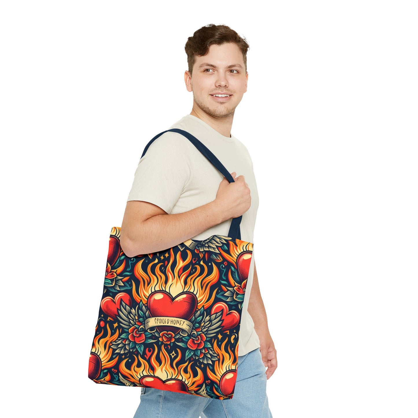 Burning Hearts Tote Bag