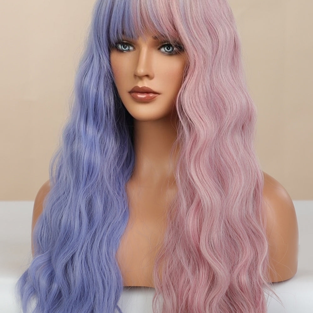 
                  
                    13*1" Full-Machine Wigs Synthetic Long Wave 26" in Blue/Pink Split Dye
                  
                