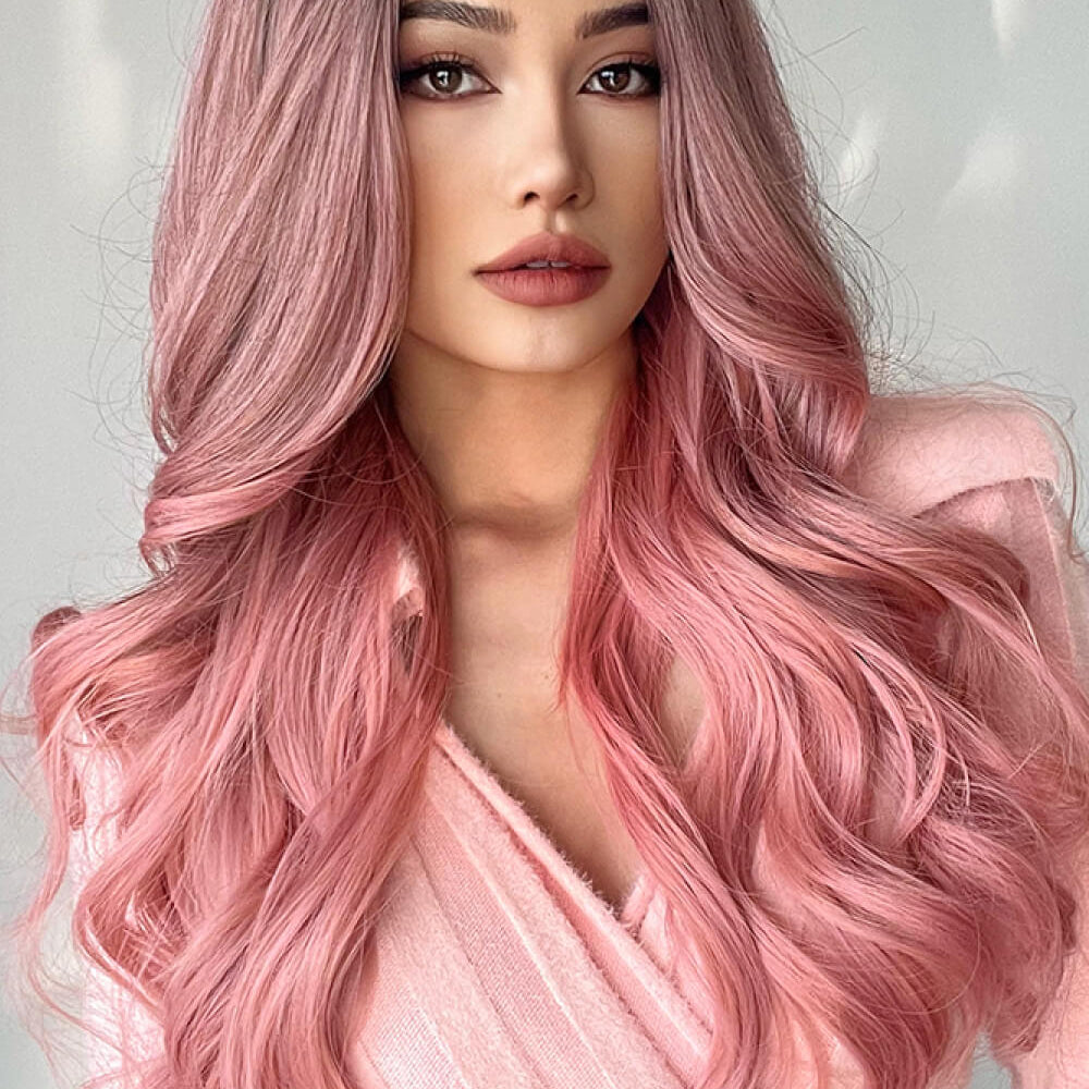 
                  
                    Fashion Wave Synthetic Long Wigs in Pink 26''
                  
                