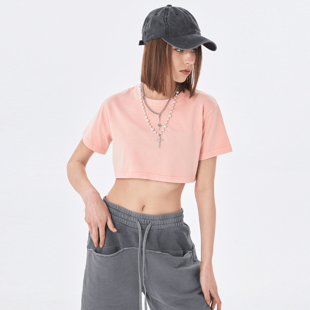 
                  
                    Cute But Deadly Washed Effect Crop Top
                  
                