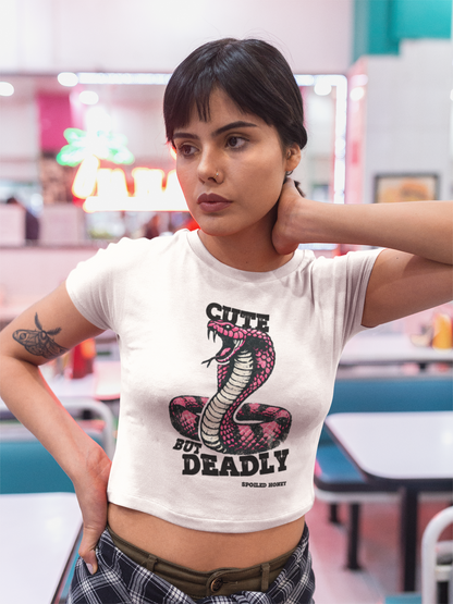 Cute But Deadly Micro Rib Baby Tee