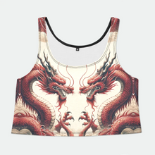  Chinese Dragons Womens Crop Tank Top